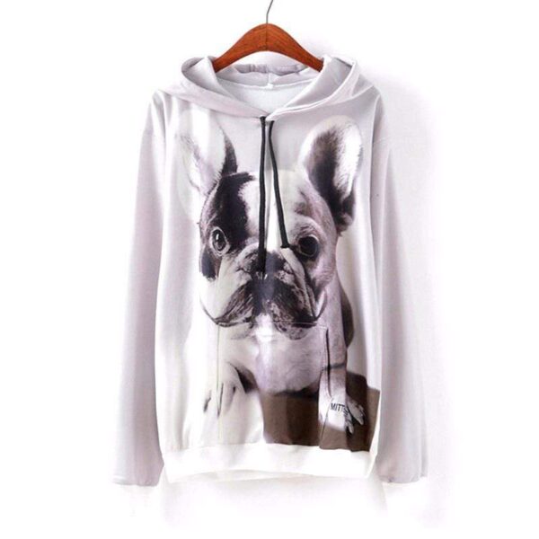 Frenchie World Shop Human clothing G658 Dog / S / China "French Moustache" Spring hoodie