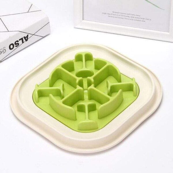 Frenchie World Shop Bone Green / L-28x28x3cm Frenchie Anti-Bloat Feeding Bowl