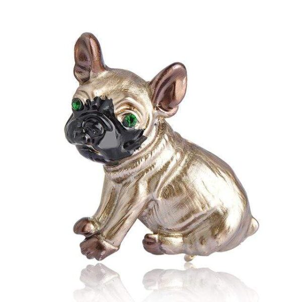Frenchie World Shop Human accessories brown Frenchie Brooch