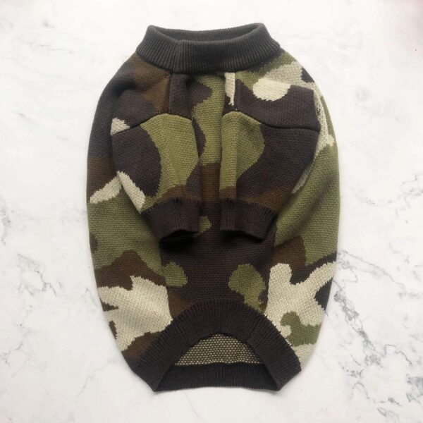 Frenchie World Shop Frenchie Camo Knitted Sweater