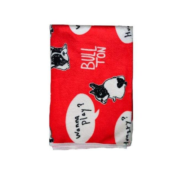 Frenchie World Shop Frenchie Fleece Dog Blanket