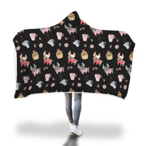 wc-fulfillment Hooded Blanket Frenchie Hooded Blanket