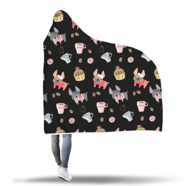 wc-fulfillment Hooded Blanket Frenchie Hooded Blanket