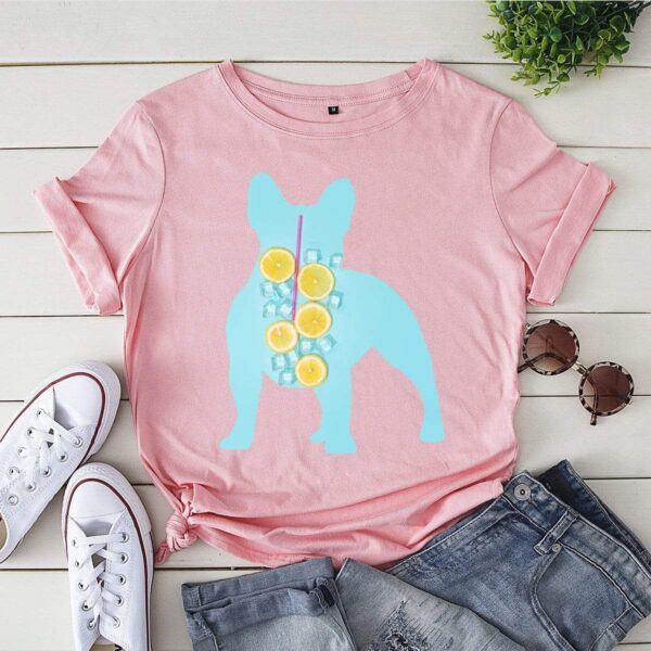 Printify T-Shirt Soft Pink / XS Frenchie Lemonade Summer T-shirt