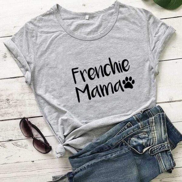 Frenchie World Shop gray-black text / XXXL / China Frenchie Mama Women's T-Shirt