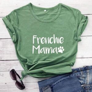 Frenchie World Shop olive-white text / M / China Frenchie Mama Women's T-Shirt