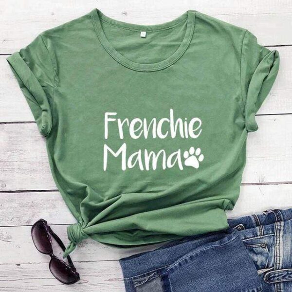 Frenchie World Shop olive-white text / M / China Frenchie Mama Women's T-Shirt