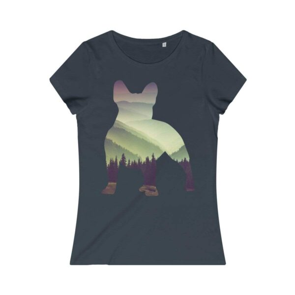 Printify T-Shirt Navy / S Frenchie Mountain Women's Organic Tee