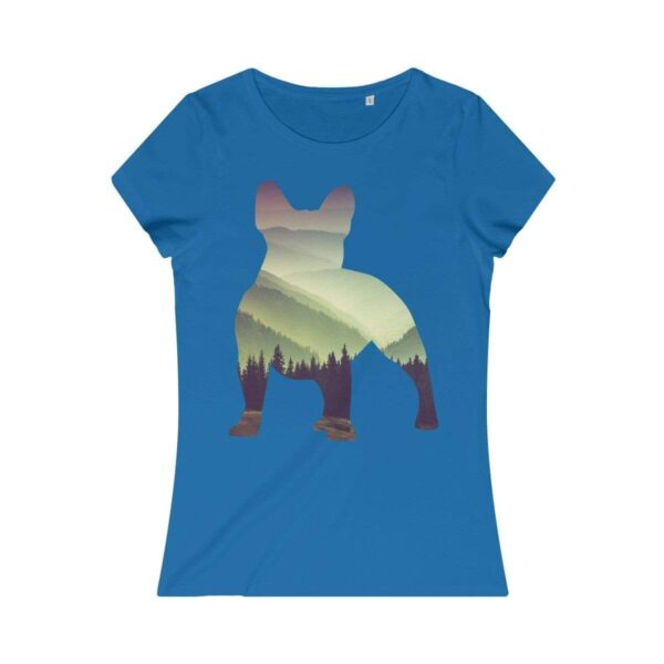 Printify T-Shirt Royal Blue / S Frenchie Mountain Women's Organic Tee