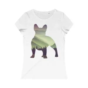 Printify T-Shirt White / L Frenchie Mountain Women's Organic Tee