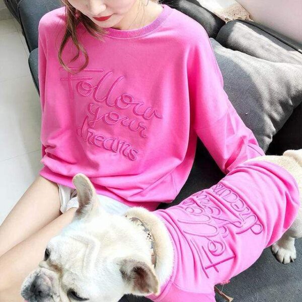 Frenchie World Shop Pink / Mom One Size / CHINA Frenchie & Owner Matching Sweatshirts