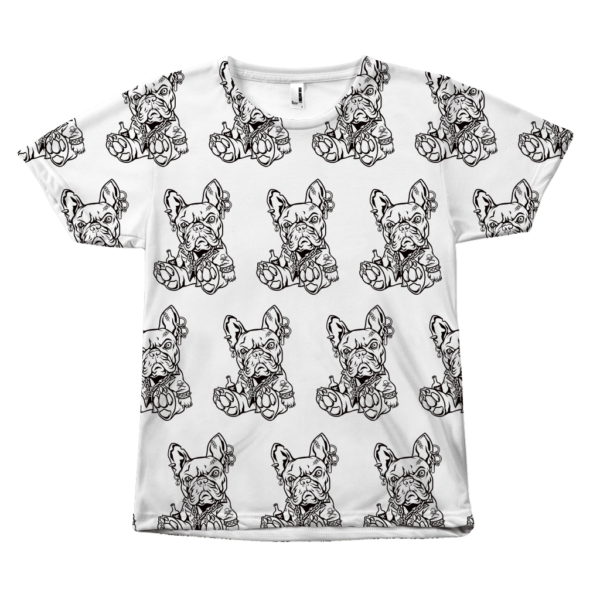 teelaunch All Over Print All over Frenchie w/ Attitude tee / S Frenchie w/ Attitude All Over Unisex T-shirt