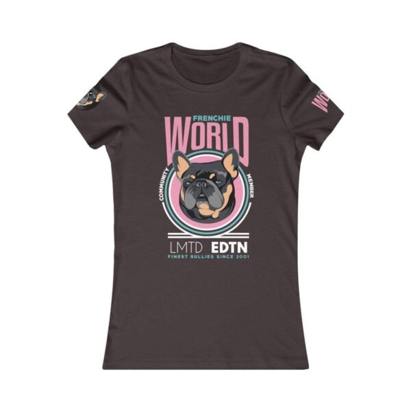 Printify T-Shirt Chocolate/Brown / S Frenchie World Community Member Women's Tee