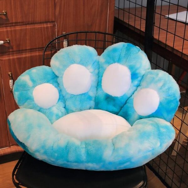 Frenchie World Shop 80cm / Colorful blue Frenchie World Cozy Paw Pillow