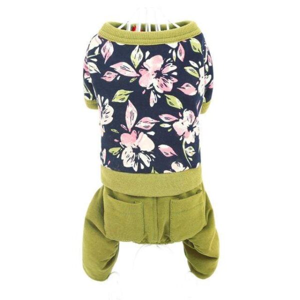 Frenchie World Shop Dog Clothing Green / XS Frenchie World® Flower printed jumpsuit