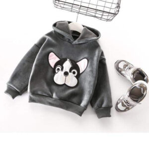 Frenchie World Shop Kids Gray / 4T Frenchie World® Velour tracksuit set
