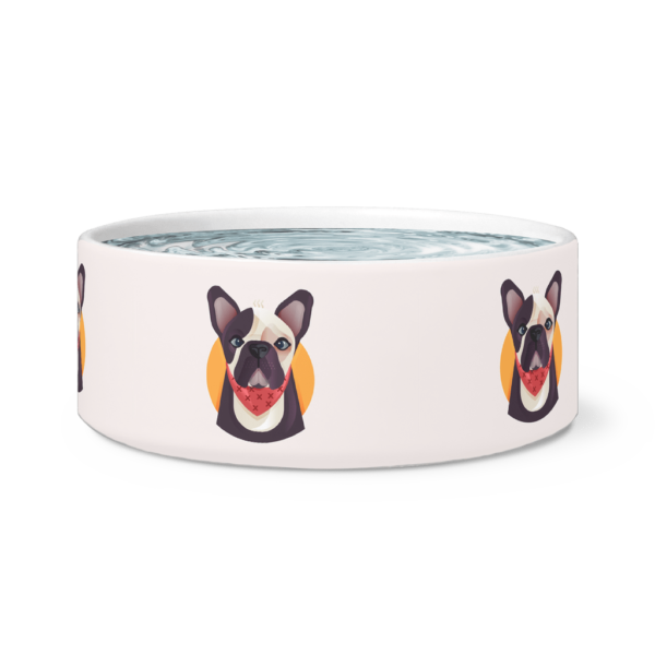 teelaunch Dog Bowls Dog Bowl Frenchie World x Nickola Ceramic Dog Bowl