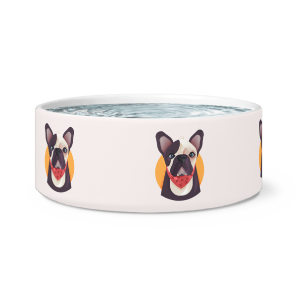 teelaunch Dog Bowls Dog Bowl Frenchie World x Nickola Ceramic Dog Bowl