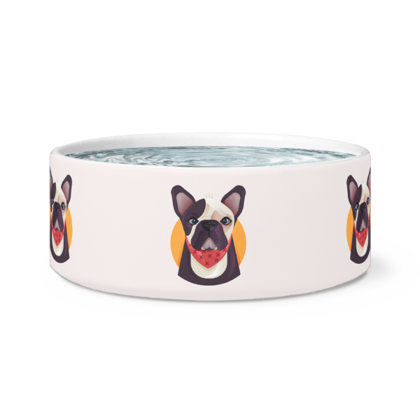 teelaunch Dog Bowls Dog Bowl Frenchie World x Nickola Ceramic Dog Bowl