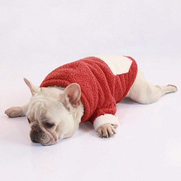 Frenchie World Shop Fuzzy winter Frenchie Hooded Sweater