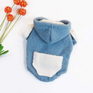 Frenchie World Shop Blue / 4XL Fuzzy winter Frenchie Hooded Sweater