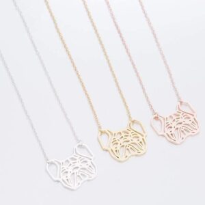 Frenchie World Shop Geometric French Bulldog Necklace & Pendant