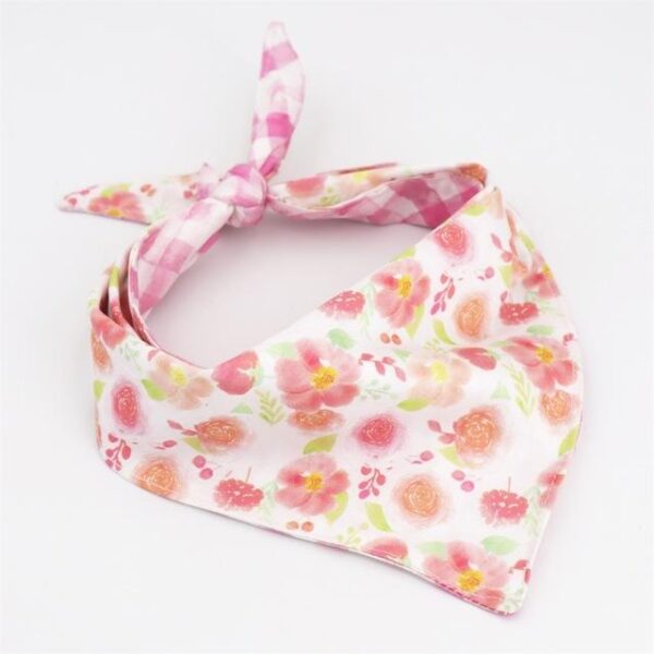 Frenchie World Shop reversible bandana / XL Girly French Bulldog Harness, Leash and Collar Set