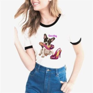 Frenchie World Shop Y60415 B / S Glam French bulldog T-shirt