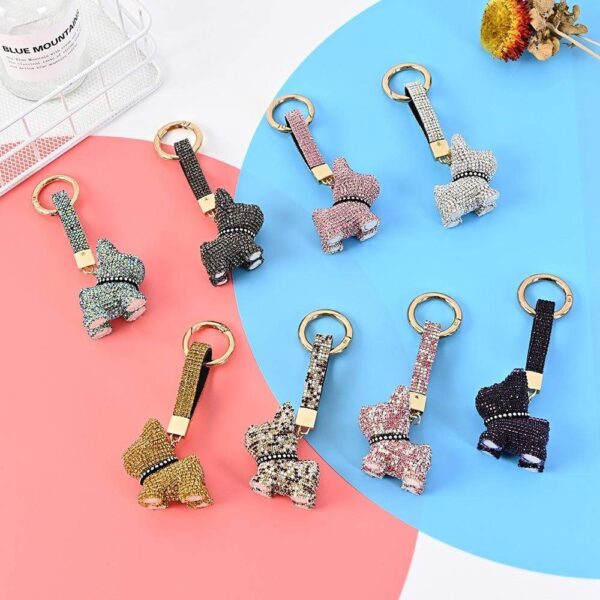 Frenchie World Shop Glam & Shine French Bulldog Keychain