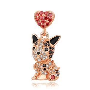 Frenchie World Shop Golden Crystal Frenchie Bead