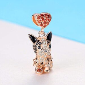 Frenchie World Shop Golden Crystal Frenchie Bead