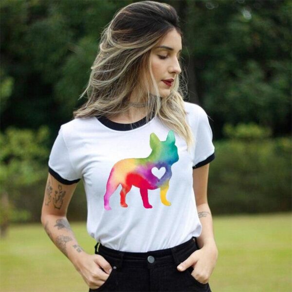 Frenchie World Shop Graphic Printed French Bulldog Women’s T-shirt