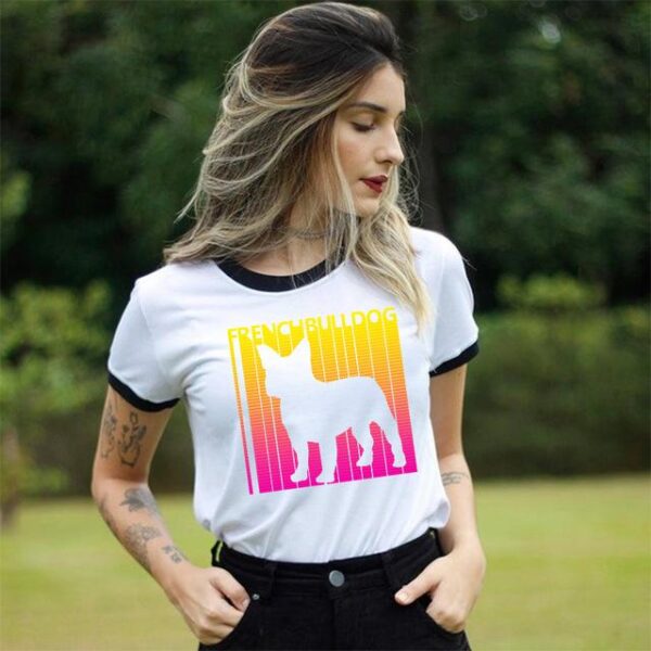 Frenchie World Shop CHE-17-13 / M Graphic Printed French Bulldog Women’s T-shirt