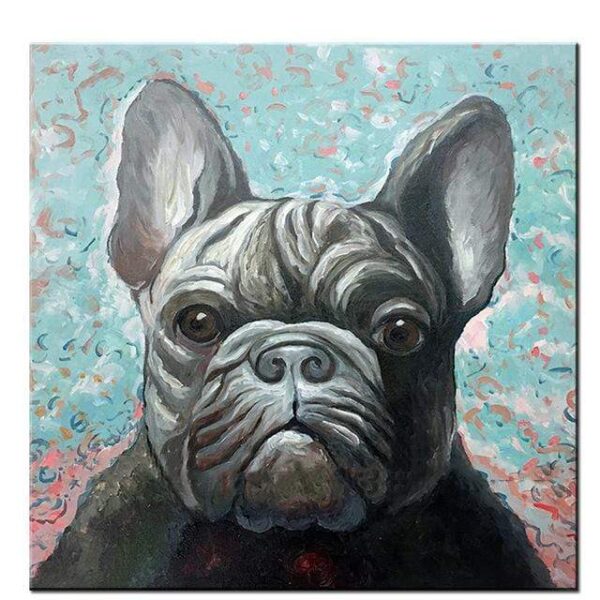 Frenchie World Shop Homeware 24x24 Hand-painted French Bulldog (oil on canvas)