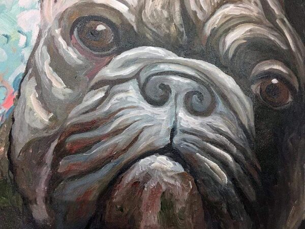 Frenchie World Shop Homeware Hand-painted French Bulldog (oil on canvas)