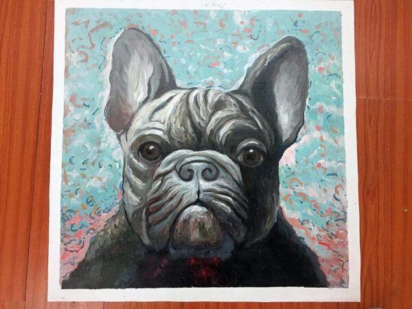 Frenchie World Shop Homeware Hand-painted French Bulldog (oil on canvas)