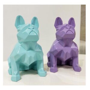 Frenchie World Shop Homeware Handmade geometric French bulldog sculpture