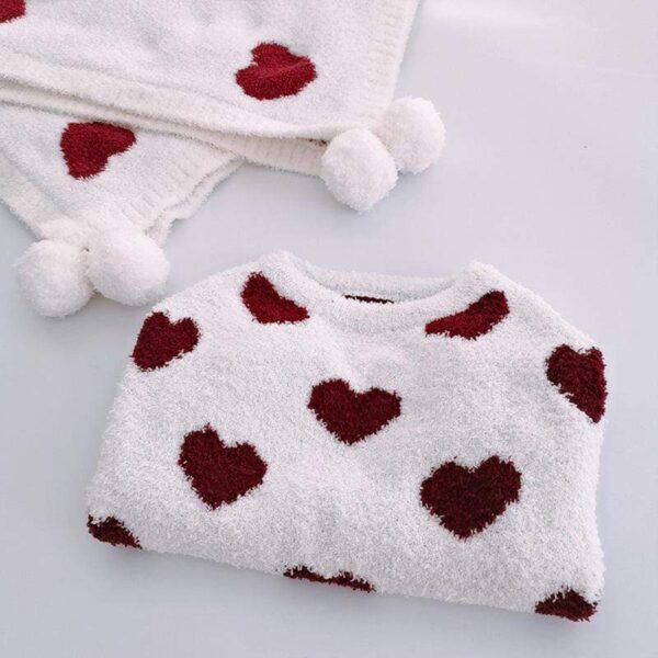 Frenchie World Shop Hearts Fleece French Bulldog Sweater