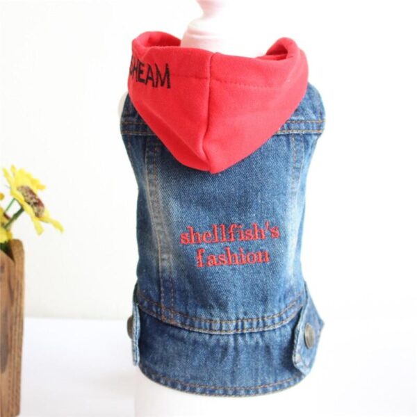 Frenchie World Shop Hooded Denim Vest