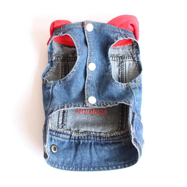 Frenchie World Shop Hooded Denim Vest