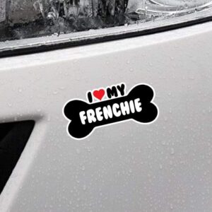 Frenchie World Shop Human accessories I Heart My Frenchie Bulldog Bumper Sticker