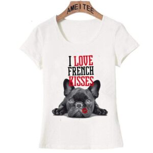 Frenchie World Shop I Love French Kisses Women T-Shirt