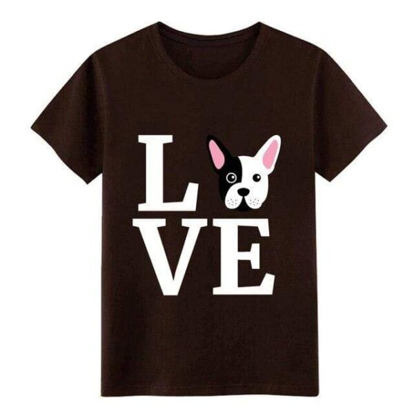Frenchie World Shop Chocolate / S I Love My French Bulldog t shirt