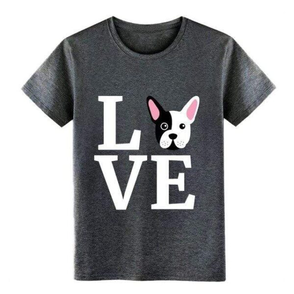 Frenchie World Shop Dark Gray / S I Love My French Bulldog t shirt