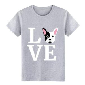 Frenchie World Shop Gray / S I Love My French Bulldog t shirt