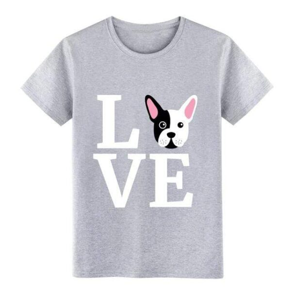 Frenchie World Shop Gray / S I Love My French Bulldog t shirt