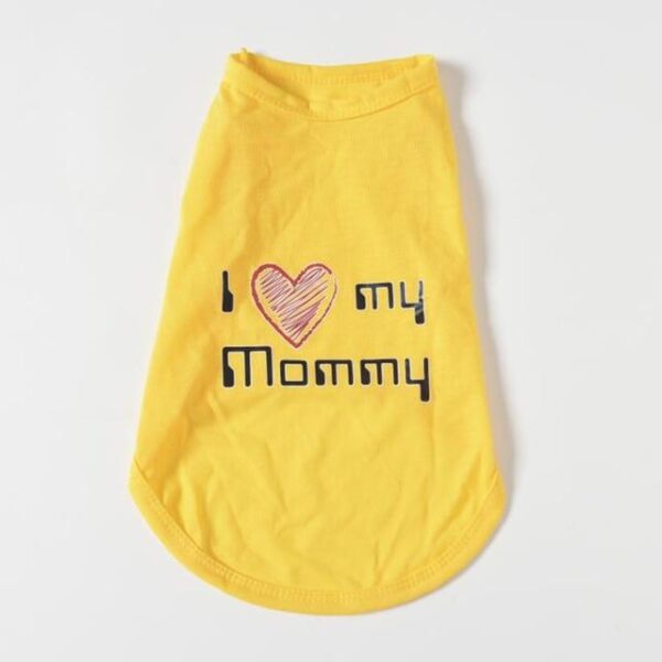 Frenchie World Shop Mom-Yellow / XL I Love My Mommy Frenchie T-shirt