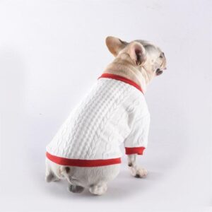 Frenchie World Shop White / XL12.5-17.5kg Italian French Bulldog Sweater