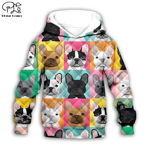 Frenchie World Shop Kids hoodies / kids size XXL Kids' French Bulldog Clothing