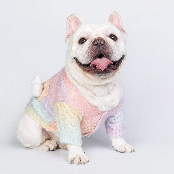 Frenchie World Shop Knitted Pastel French Bulldog Sweater